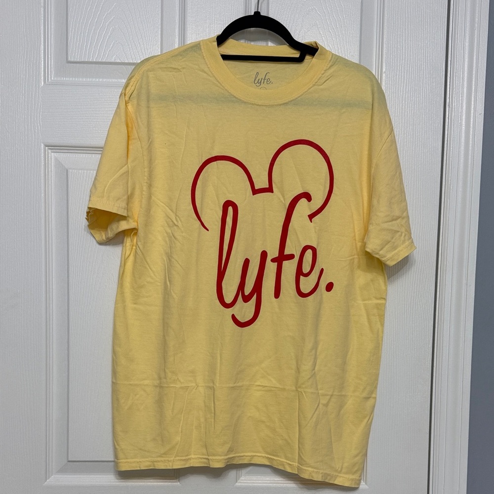 Lyfe Yellow T-Shirt with Red Print